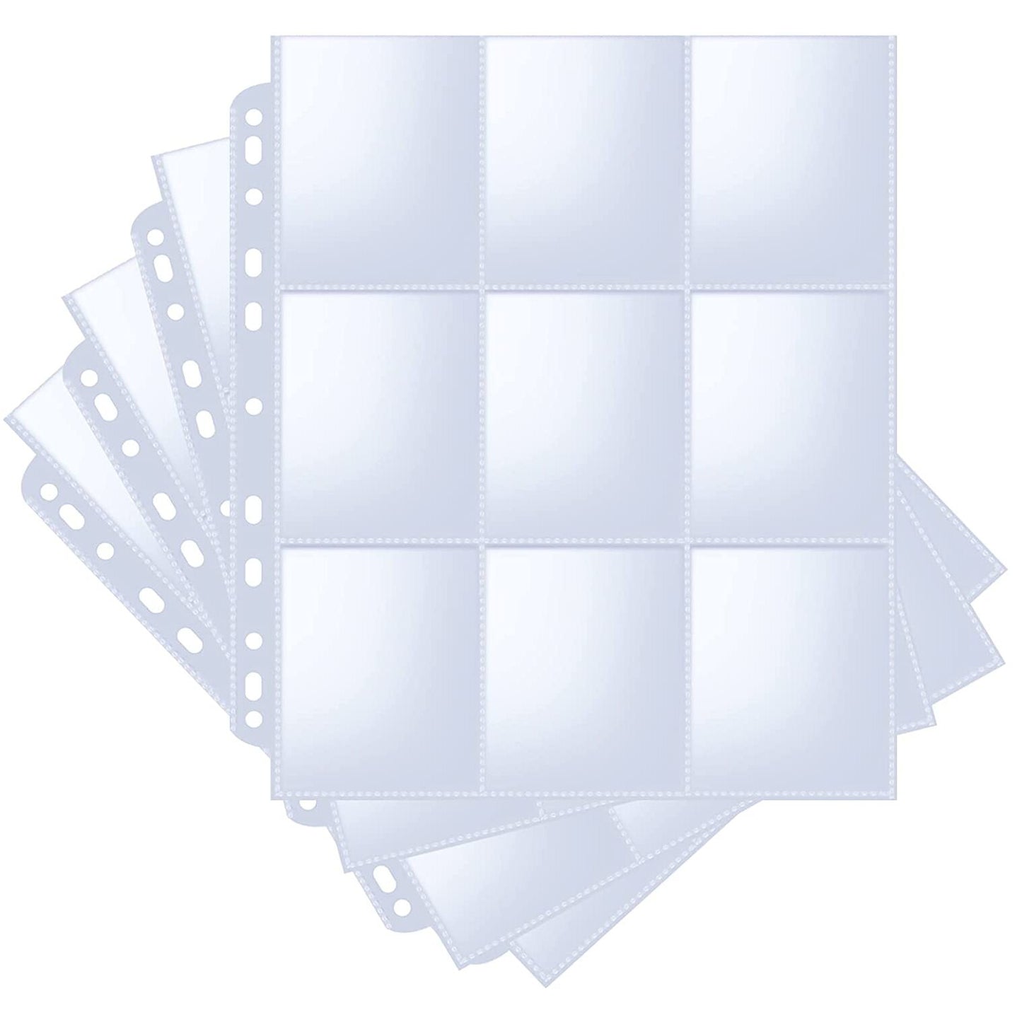 20 PAGE PACK OF 9 POCKET CLEAR BINDER SHEETS
